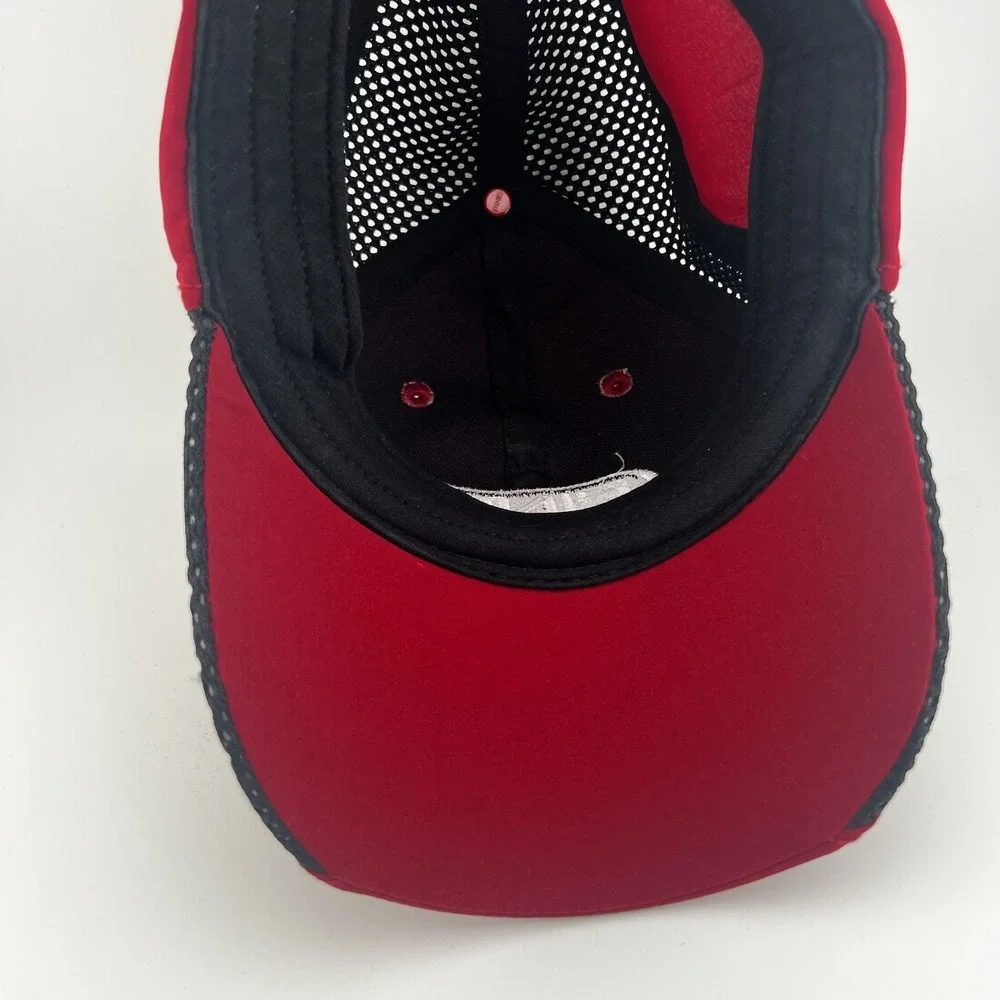 PING Golf Performance Mesh Hat Red Black Breathable Golf Cap OSFM